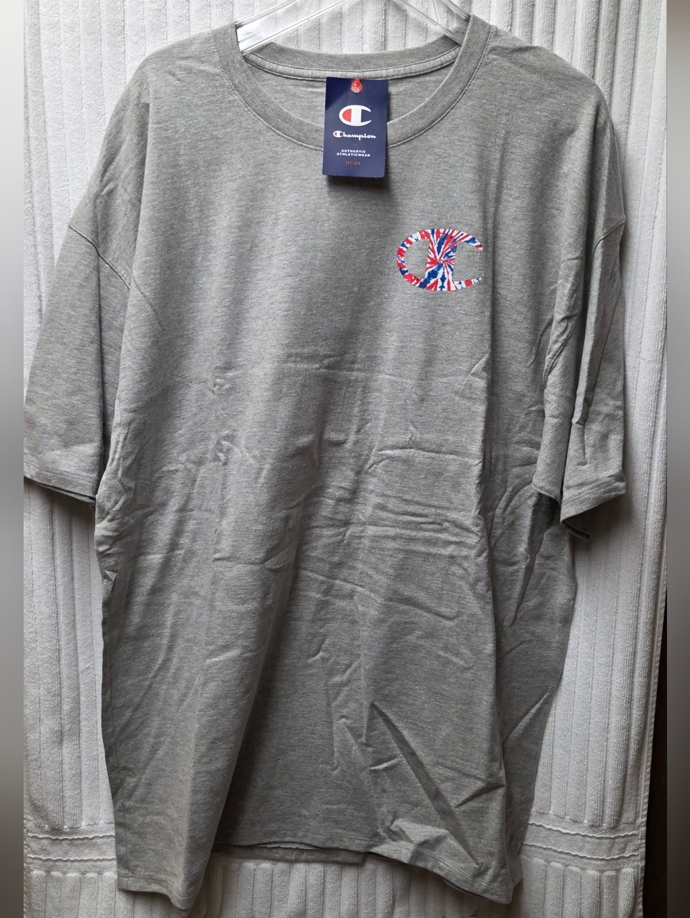 Champion Men’s Gray Logo Short-Sleeve T-Shirt